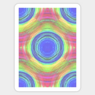 Happy Psychedelic Rainbow Polka Dots Pattern Sticker